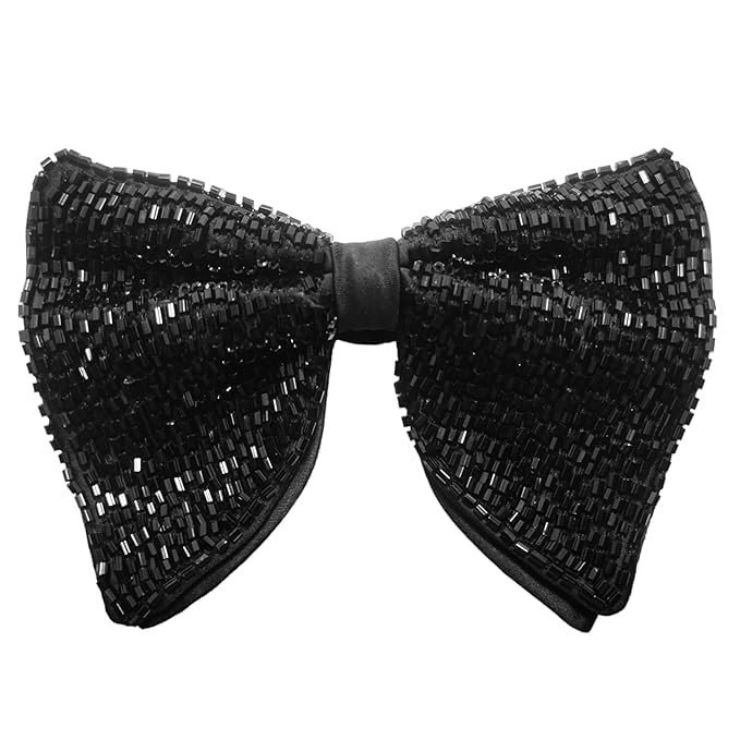Men's designer Premium Butterfly Embroidery Cut Dana tuexido Fabric Big Bow Tie For Men (Free Size)