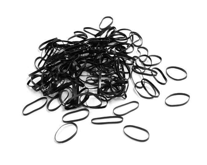 Pack of 40 Small Elastics Stretchy Hair Tie Ponytail Hair Rubber Band Holder for Women (Black)