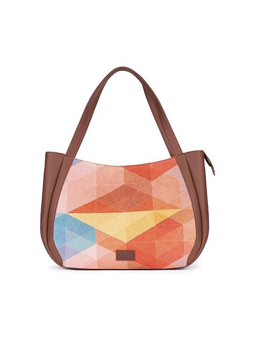 ZOUK Jute Handcrafted Vegan Leather Women's Shoulder Luna Handbags