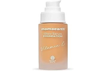 Mamaearth Glow Serum Matte Liquid Foundation Medium Coverage For All Skin Types With Vitamin C & Turmeric For 12-Hour Long Stay- 05 Beige Glow - 30 Ml, Pack Of 1
