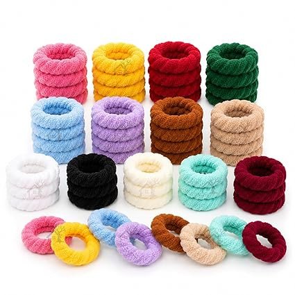 24 PCS Multicolor Hair Rubber Band for Women & Girls | Soft Elastic Ponytail Holders | No Damage Hair Ties for All Hair Types | Hair Bands for Women