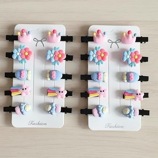 Figment Hair Clip Cute Fruit Cartoon Animal Shape Hair Pins Set for Baby Girls, Little Girl Hair Stuff Kids Accessory, Flower Candy, Fruits Rainbow, Butterflies for Hairstyles (Purple, 14 Pcs)