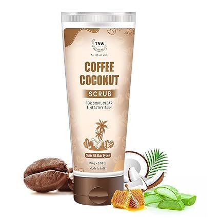 TNW-The Natural Wash Exfoliate Coffee Coconut Scrub For Face & Body, De Tan Removal, Blackhead Remover, Remove Dirt & Dead Skin From Neck, Knees, Elbows & Arms | Suitable for All Skin Types 100g