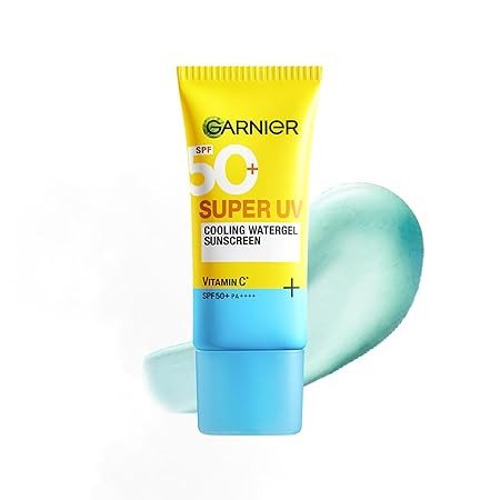 Garnier Super UV Cooling Watergel Sunscreen SPF 50 PA++++ | Instant Cooling & 8-hr freshness |Lightweight gel |No white cast |Suitable for oily dry sensitive & combination skin | For men & women,60ml
