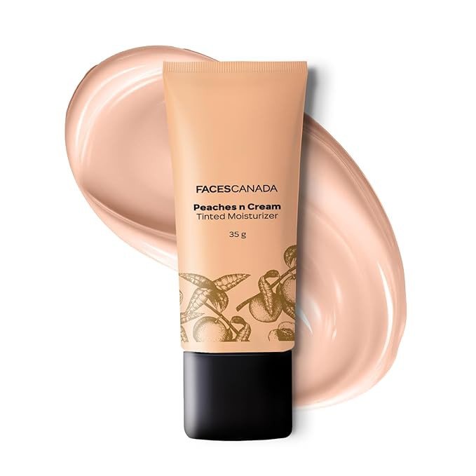 FACES CANADA Peaches N Cream Tinted Moisturizer - Light 01, 35 g | Soft Peachy, Natural Glow |