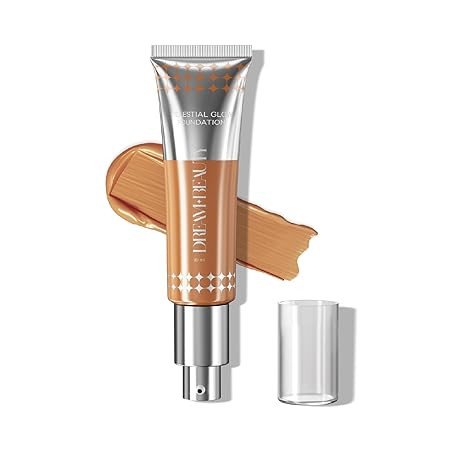 Dream Beauty Celestial Glow Foundation | Unnoticeable Lightweight Foundation with Universal Shade Adaptability | Everyday, Skin-Like Finish | 12H Wear | Breathable Formula | 30ml (Neutral Deep)