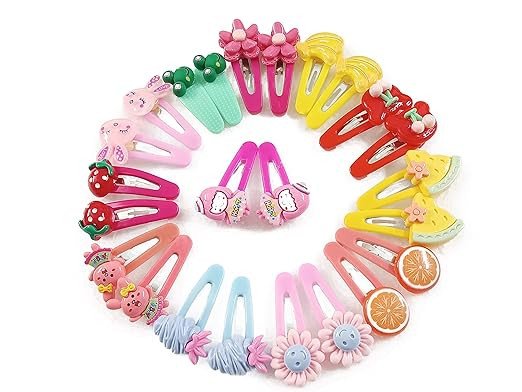 Multicolor Tic-Tac Hair Clip For Baby Girls, Toddler Girls & Women Pack of 20