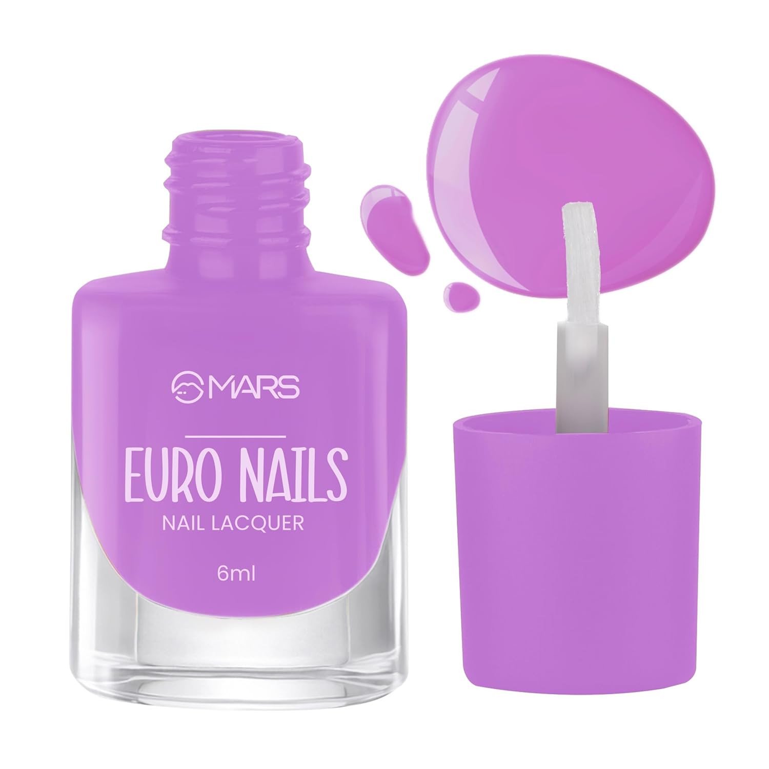 MARS EURO Nail Lacquer | Glossy Gel Finish | Rich Pigmentation | Chip Free | Quick Drying Formula | Long Lasting Nail Polish for Women | (6.0 ml) (Shade-03)