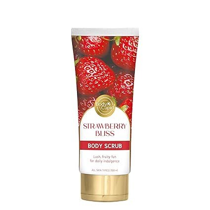 Body Cupid Strawberry Bliss Body Scrub | Gentle Exfoliation for Soft, Radiant Skin | Juicy Strawberry Fun | 150ml