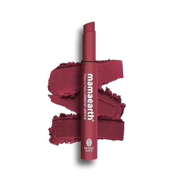 Mamaearth Moisture Matte Longstay Lipstick with Avocado Oil & Vitamin E for 12 Hour Long Stay-19 Spiced Petals - 2 g