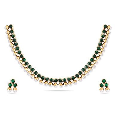 Rubans Necklace Set Gold Plated Traditional Stylish Jewellery Gift for Women & Girls