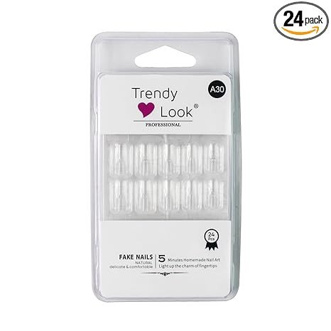 SLAY IT, DON'T PLAY IT Press On Nails for Women with Glue Stickers | 24 Pcs Pack |Clear