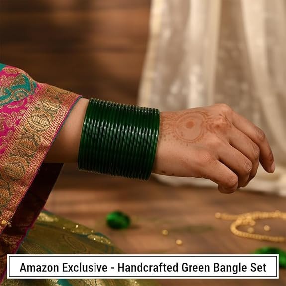 Women's Premium Plain Glass Bangles Set for Women & Girls | Traditional Handcrafted Indian Bangles | Stylish Ethnic Jewelry for Weddings & Festivals | 24 Pcs Set