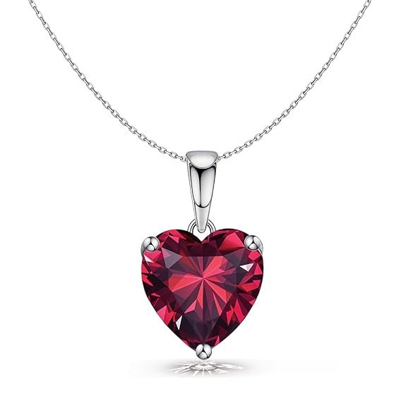HighSpark 925 Silver Solitaire Heart Pendant with Chain For Women | 92.5 Sterling Silver & Diamond like Brilliance Sparkling Zirconia for that Stunning Shine | Lovely Gift