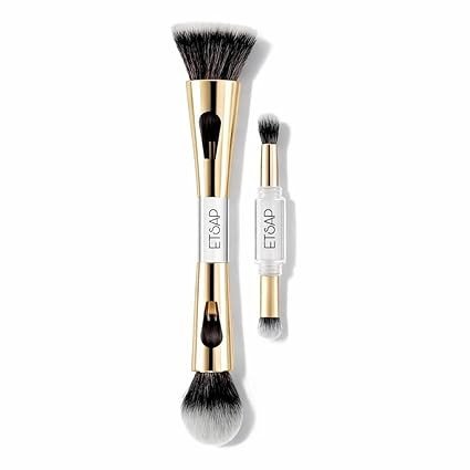 4 in 1 Multifunctional Makeup Brush Set with Foundation Brush, Powder Brush, Eyeshadow Blending Brush & Flat Brush | Feathery Soft Bristles Makeup Brushes for Women