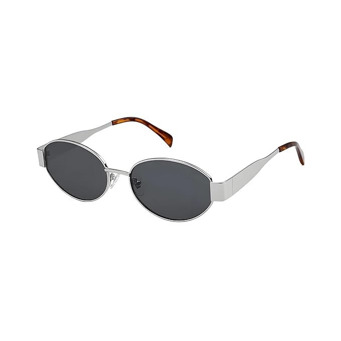 4Flaunt Retro Oval Sunglasses For Women & Men | Trending, Stylish & Durable Metal Frame Vintage 90s Sunglasses With UV 400 Protection Lenses