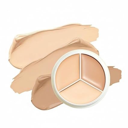3-in-1 Concealer & Corrector Palette – Full Coverage Cream Makeup, Dark Circle & Blemish Corrector, Professional Face Makeup