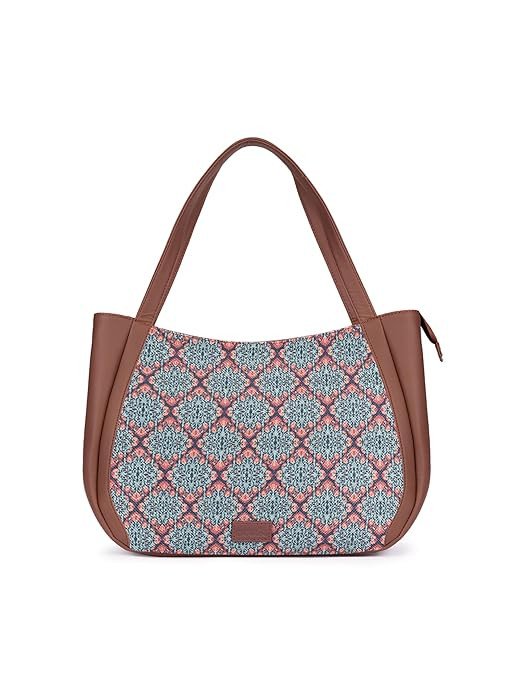 ZOUK Jute Handcrafted Vegan Leather Women's Shoulder Luna Handbags