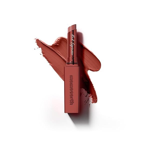 Mamaearth Luxe Matte Long Stay Lipstick with Passion Fruit Oil & Vitamin E -2g | Red Espresso 16 Hour Long Stay | High Impact Color | Made Safe Certified