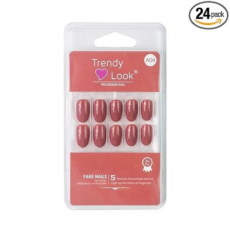 SLAY IT, DON'T PLAY IT Press On Nails for Women with Glue Stickers | 24 Pcs Pack |Caramel