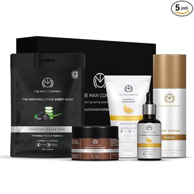 Skin Care Kit with Vitamin C Face Wash, Face Serum, Daily Anniversary gift set | Valentine Gift Set For Man