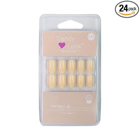 SLAY IT, DON'T PLAY IT Press On Nails for Women with Glue Stickers | 24 Pcs Pack |Desert Sand