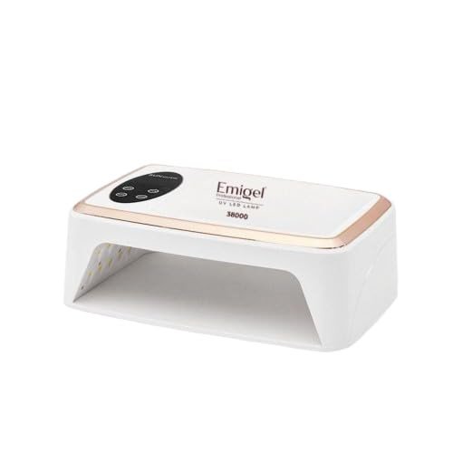Emigel Nail UV Lamp 380W | Fast Dryer for Nail Gel Polish | UV Nail Curing Lamp | Professional UV Nail Lamp 2 in 1 UV LED Lamp Dryer | Large Space for Both hands | For Salon & Home Use.