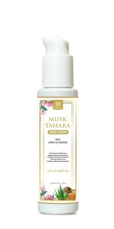 Musk Tahara Body Lotion for Women with Honey & Aloe Vera | Gentle Feminine Hygiene Care After Menstruation | Perfumed Body Lotion  Pack of 1
