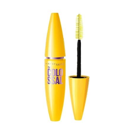 Maybelline New York Volume Express Colossal Mascara, Black, Highly Volumizing & Lengthening, Washable Mascara, Ophthalmologist Tested & Suitable For Contact Lens Wearers | 10.7ml