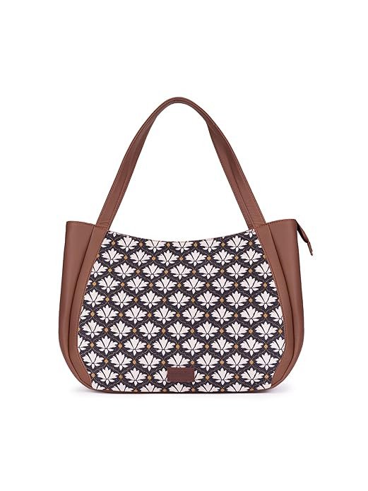 ZOUK Jute Handcrafted Vegan Leather Women's Shoulder Luna Handbags