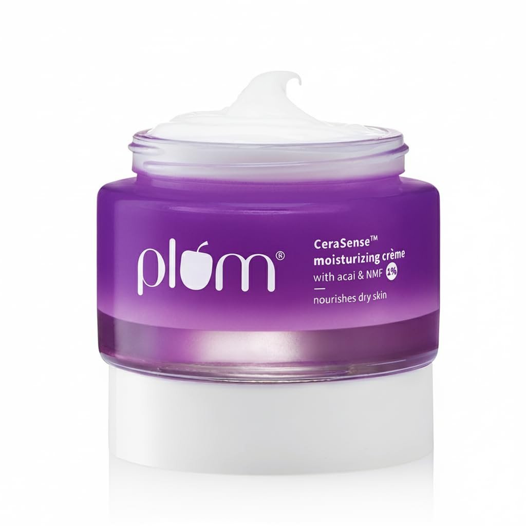 Plum CeraSense Moisturizing Crème with Ceramides & Peptides | Instant barrier repair|72-hr moisturization | Dermat-Tested | Moisturizer for dry & normal skin types| Women & Men | 25g