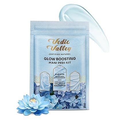 Vedic Valley Manicure Pedicure Kit for Women & Men with Foot Peeling Mask, D-Tan Scrub & Moisturizing Cream| Mani Pedi Care Kit for Repairs Cracked Heels, Removes Dead Skin, Hydrates & Nourishes Hands