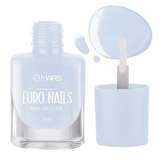 MARS EURO Nail Lacquer | Glossy Gel Finish | Rich Pigmentation | Chip Free | Quick Drying Formula | Long Lasting Nail Polish for Women | (6.0 ml) (Shade-01)