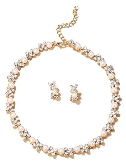Necklace Jewellery Set for Women Latest Stylish Design Fancy Pearl Choker