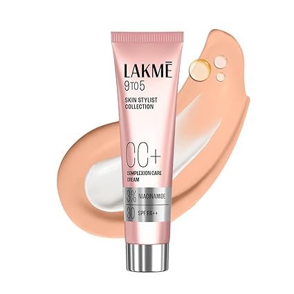 Lakme 9 to 5 CC Cream Beige with 3% Niacinamide Complex SPF30 PA++ | 90% lightweight moisturizing cream for Care & 10% Foundation for Care |Conceals Dark Spots| Brightens Skin |30 g