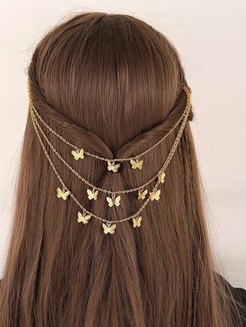 1pcs Hair Accessories Chain for Women and Girls, Bride Headwear, Clip Clamp Cuff Hairpin,Hair Wine, Hair Brooch, Hair Tiara, Hair Pins, Hair Clip, Juda Pins
