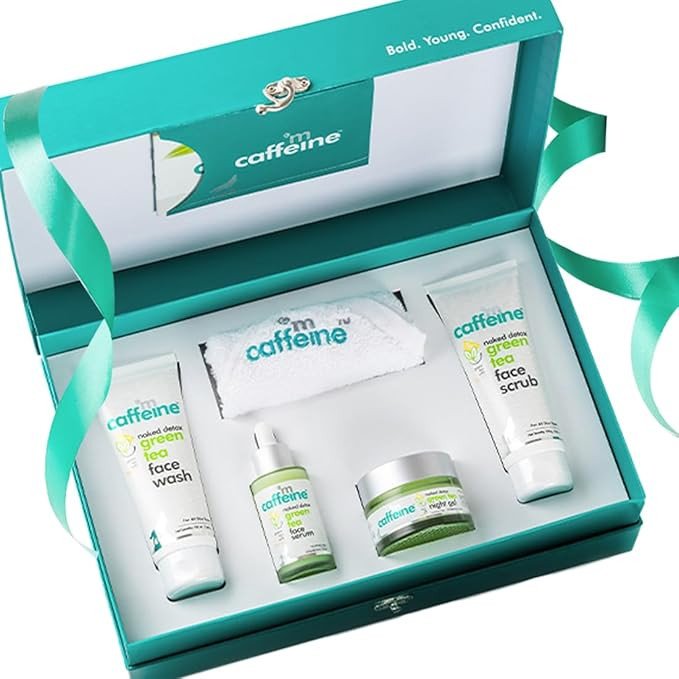 Green Tea Skin Care Gift Kit Set for Women & Men With Vitamin C