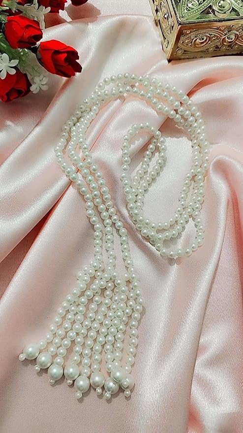 Elegant Pearl Hair Braid Accessory for Women and Girls – Traditional & Bridal Hair Decoration for Festivals, Weddings, and Special Occasions