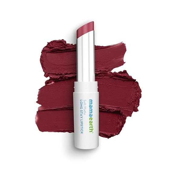 Mamaearth Soft Matte Long Stay Lip Mamaearth Soft Matte Long Stay Lipsticks with Jojoba Oil & Vitamin E for 12 Hour Long Stay - 03 Grape Wine - 3.5 gsticks with Jojoba Oil & Vitamin E for 12 Hour Long
