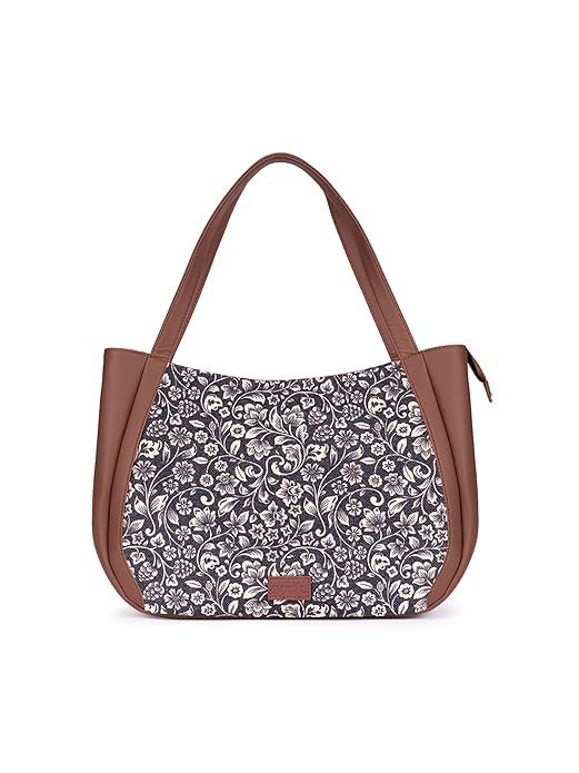 ZOUK Jute Handcrafted Vegan Leather Women's Shoulder Luna Handbags