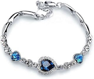 Magical Love Tripple Heart Bracelet with Crystal Stones