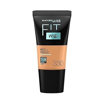 Maybelline New York Liquid Foundation, Matte & Poreless, Full Coverage Blendable Normal to Oily Skin, Fit Me, , 18ml