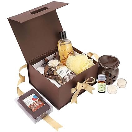 BodyHerbals Vanilla Bath & Body Care Gift Set for Women & Men – 8 Pcs Luxury Skin Care Kit with Spa Accessories | Vegan Gift Box for Birthdays, Anniversaries, Weddings, Mother's day Gift & Special Occ