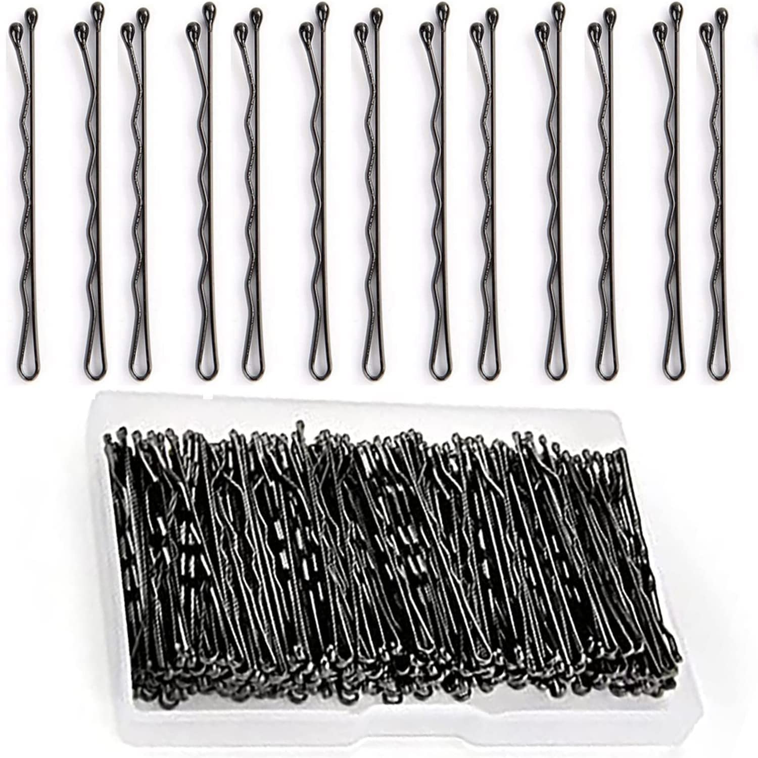 Bobby Hair Pins for Women & Girls (Pack of 50) | Stylish Bob Hairpins for Hairstyling | Hair Styling Accessories Clips (Black)