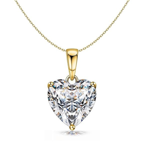 HighSpark 925 Silver Solitaire Heart Pendant with Chain For Women | 92.5 Sterling Silver & Diamond like Brilliance Sparkling Zirconia for that Stunning Shine | Lovely Gift