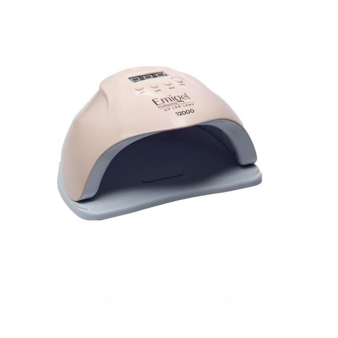 Emigel Nail UV Lamp 120W | Fast Dryer for Nail Gel Polish | UV Nail Curing Lamp | Professional UV Nail Lamp 2 in 1 UV LED Lamp Dryer | Large Space for Both hands | For Salon & Home Use. (120w)