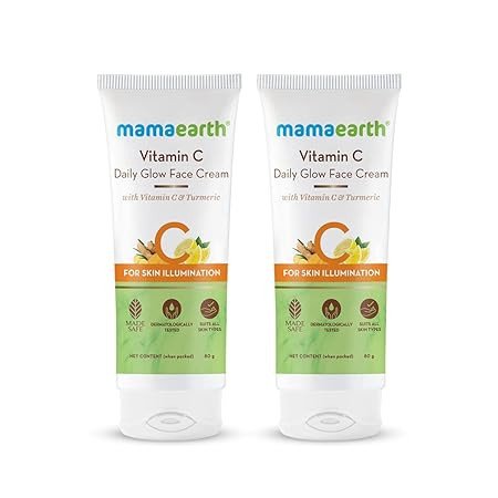Mamaearth Vitamin C Daily Glow Face Cream With Vitamin C & Turmeric for Skin Illumination - Pack of 2