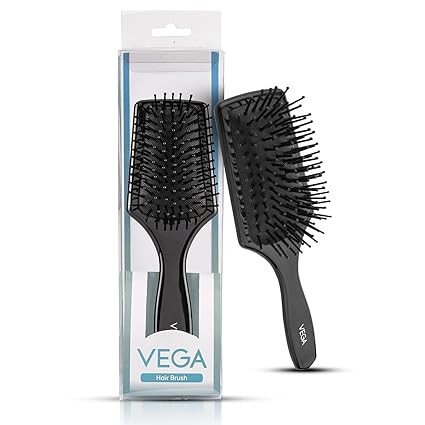 Vega Premium Collection Mini Paddle Hair Brush for Men & Women| Wide Detangler Brush for Long, Thick & Curly Hair | Smooth & Shiny Finish | Hair Comb for Men | (India's No.1* Hair Brush Brand, 8586M)