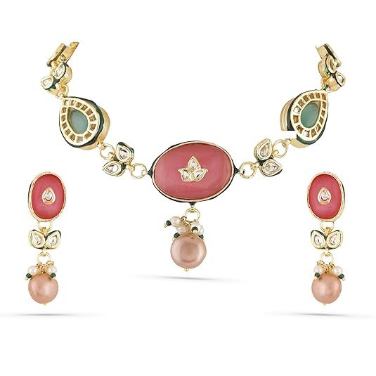 Kundan Necklace Set Traditional Jewellery Gift for Women & Girls