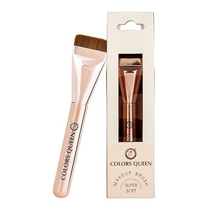 Colors Queen Ultra Thin Flat Foundation Makeup Brush for Glass Skin for Blending Liquid & Cream Foundation | High Density Bristles for Streak Free Application